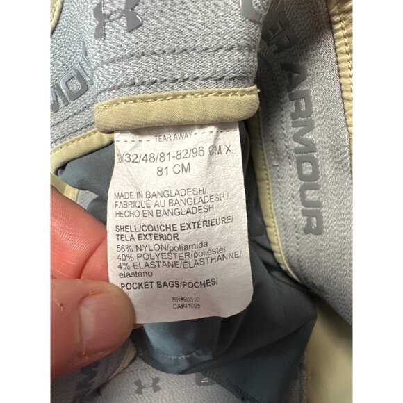 Under Armour Mens Golf Pants Khaki Stretch Lightweight Performance Fit Size 38 - Picture 7 of 11